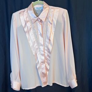Laura and Jayne vintage Baby Pink Button Down